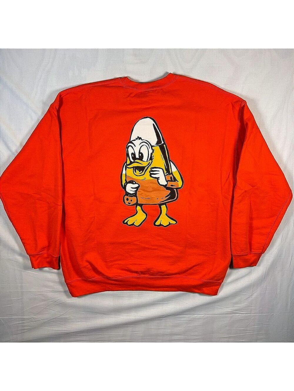 Candy Corn Donald Duck Halloween Costume Crewneck Sweatshirt Size XL
